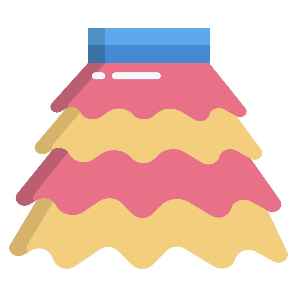 box pleat skirt icon