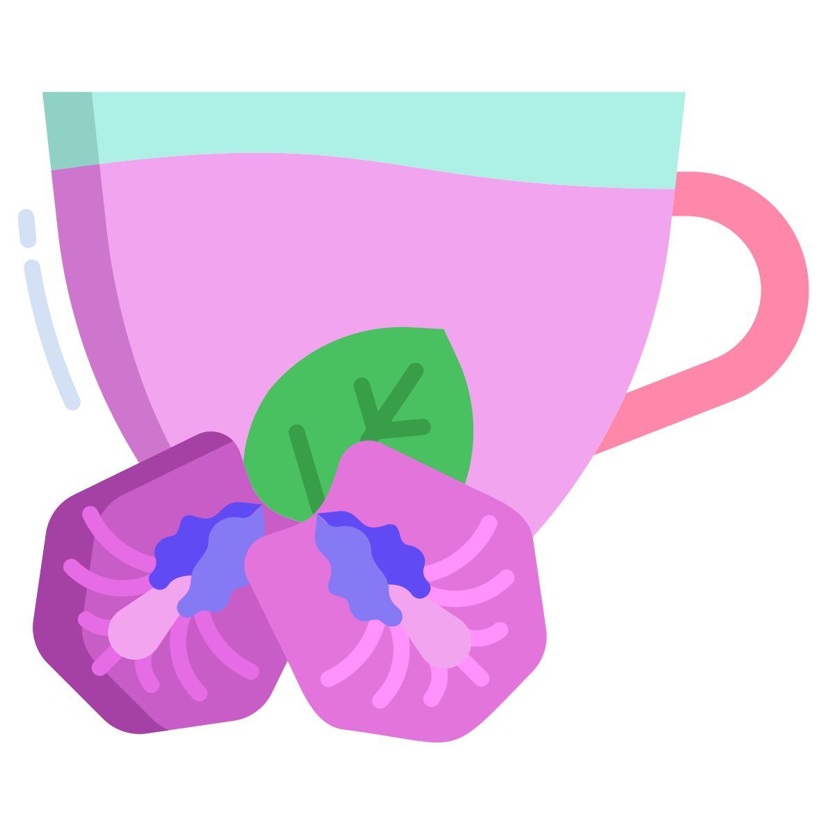butterfly pea blue tea with milk icon