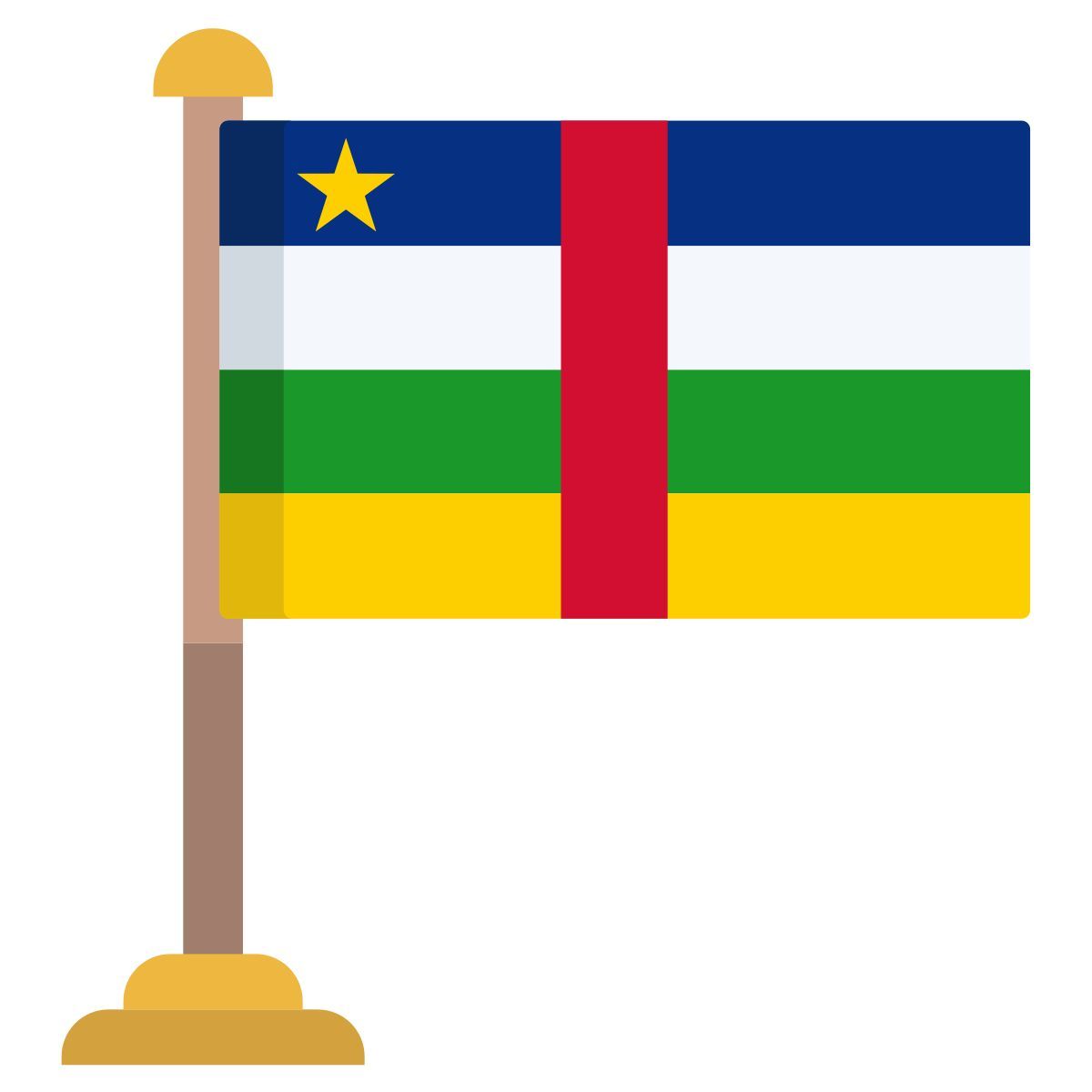 central african republic flag icon