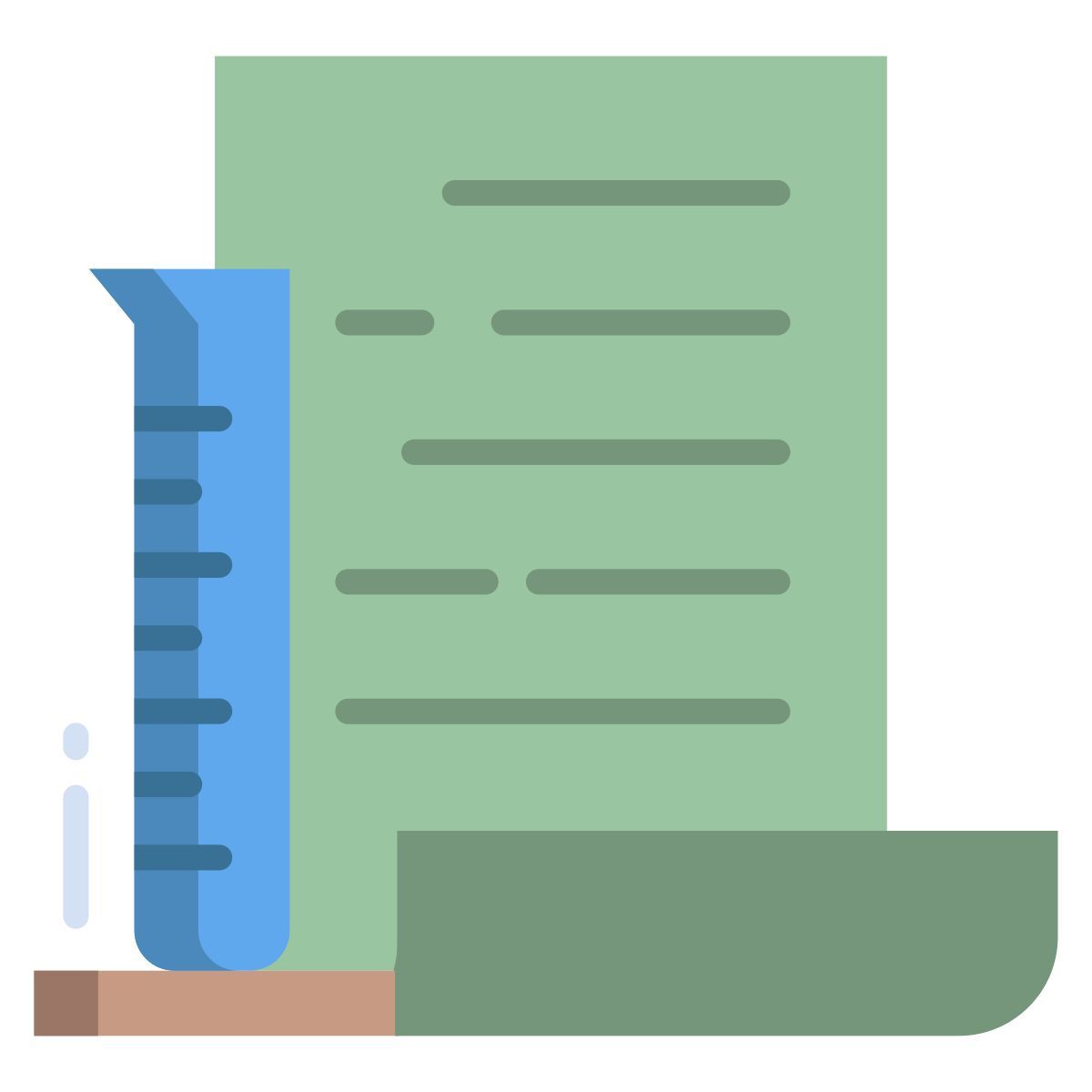 chemistry lab testing note icon