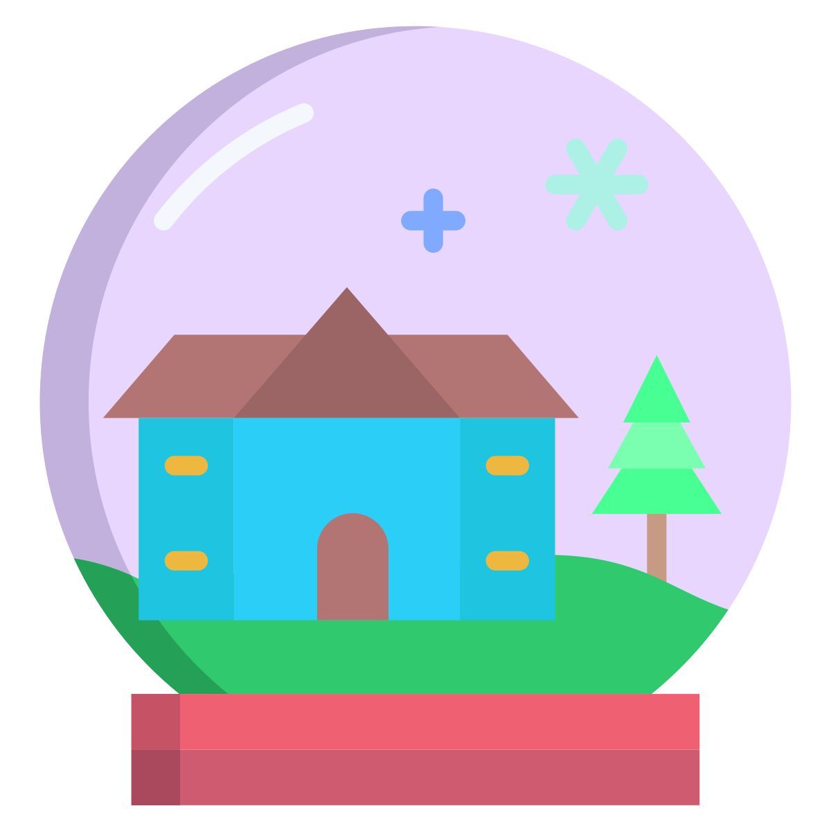 christmas ball house icon