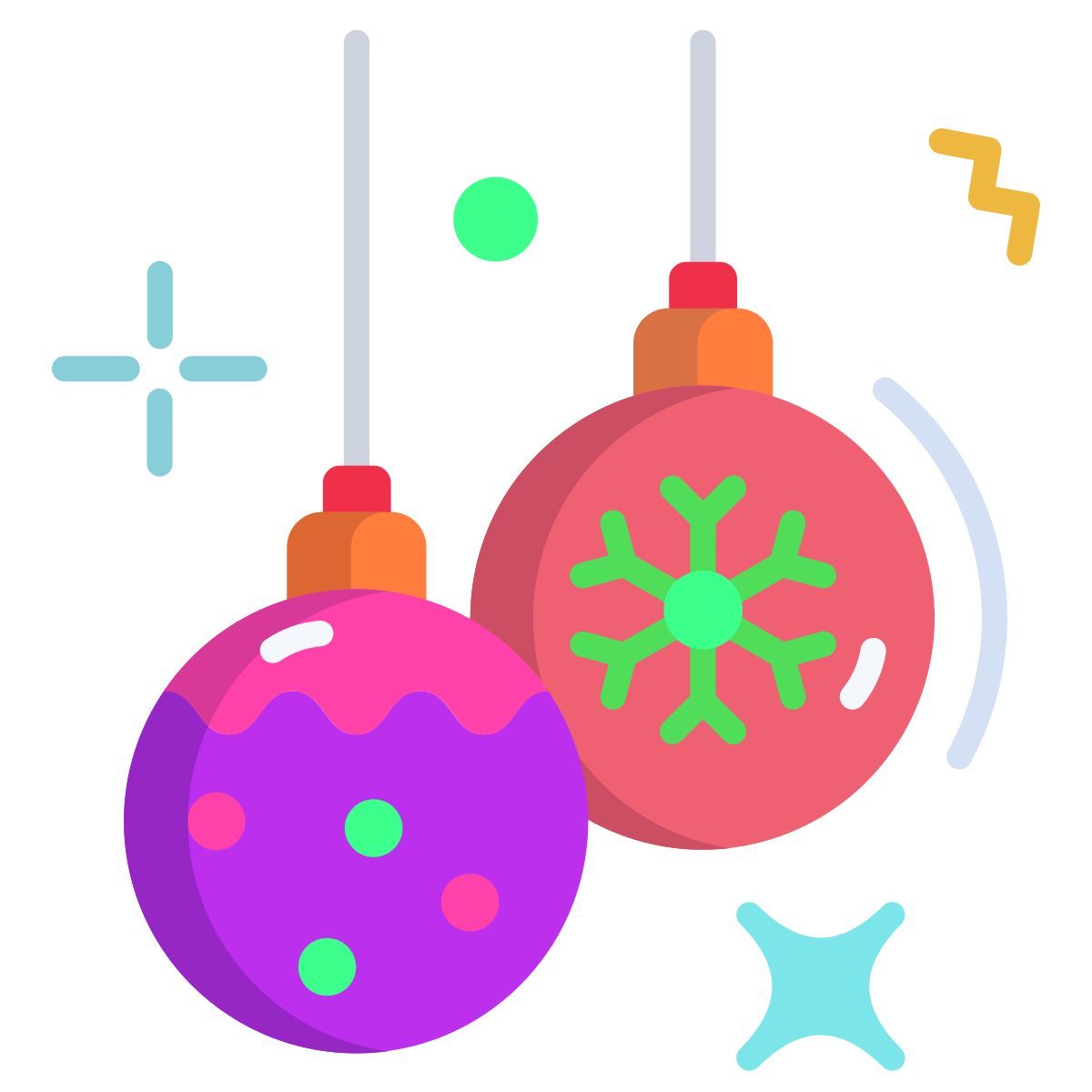 christmas baubles icon