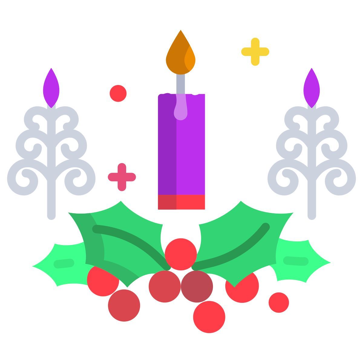 christmas candle icon