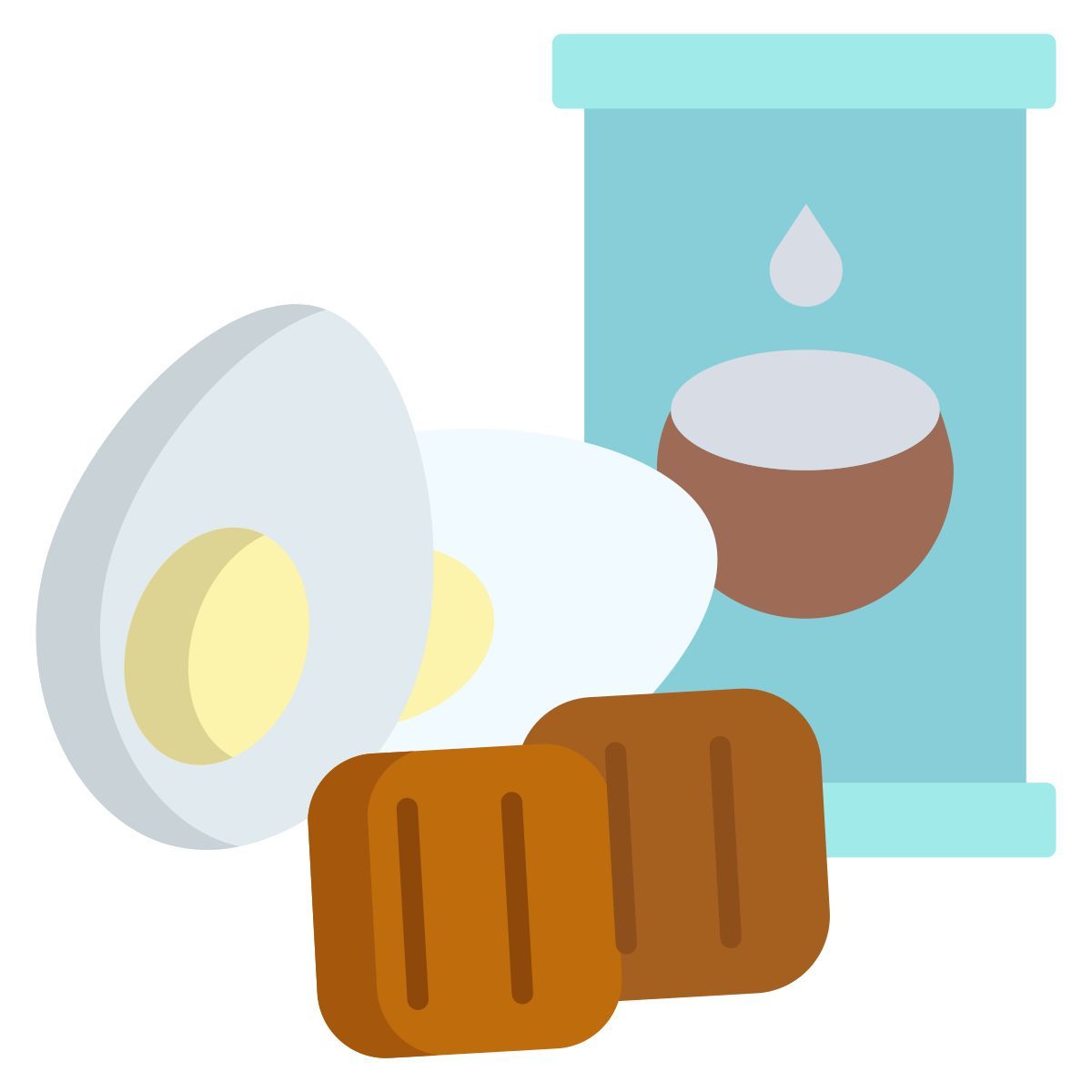 coconut milk and egg icon