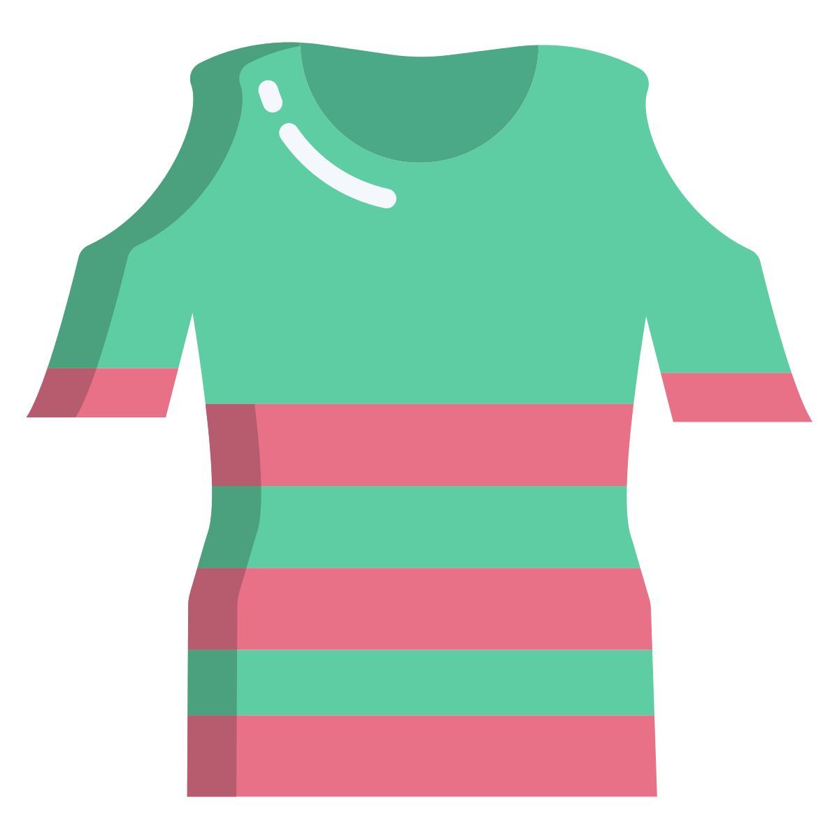 cold shoulder top icon