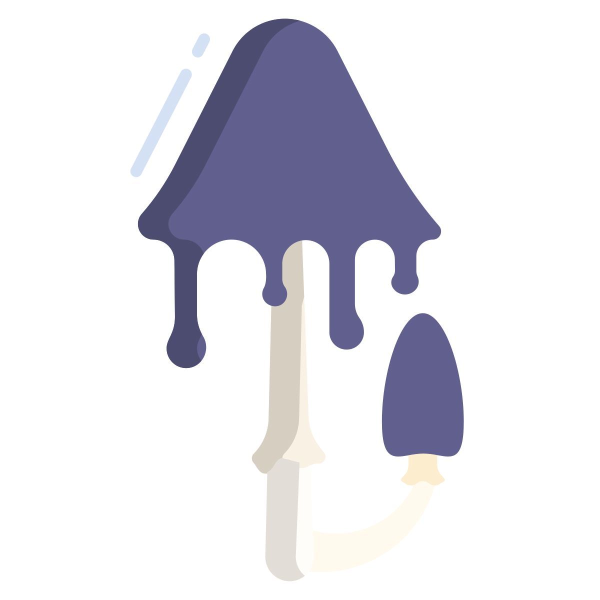 common ink cap mushroom icon