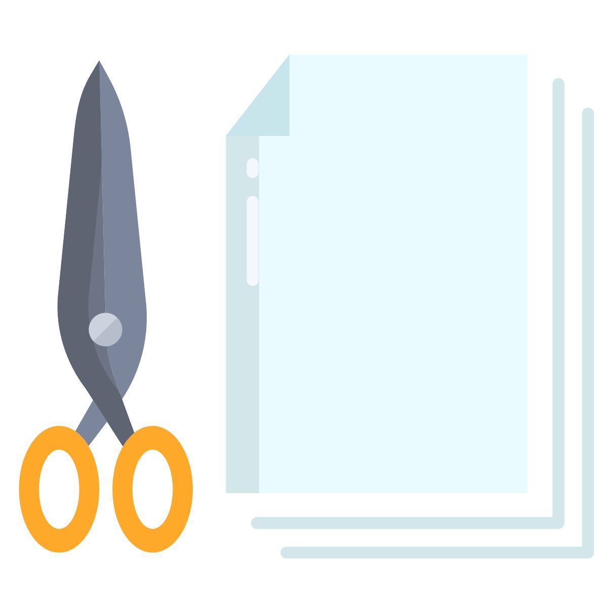 scissors and paper icon