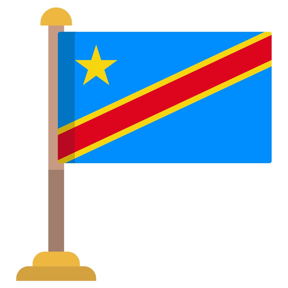 congo democratic republic flag icon