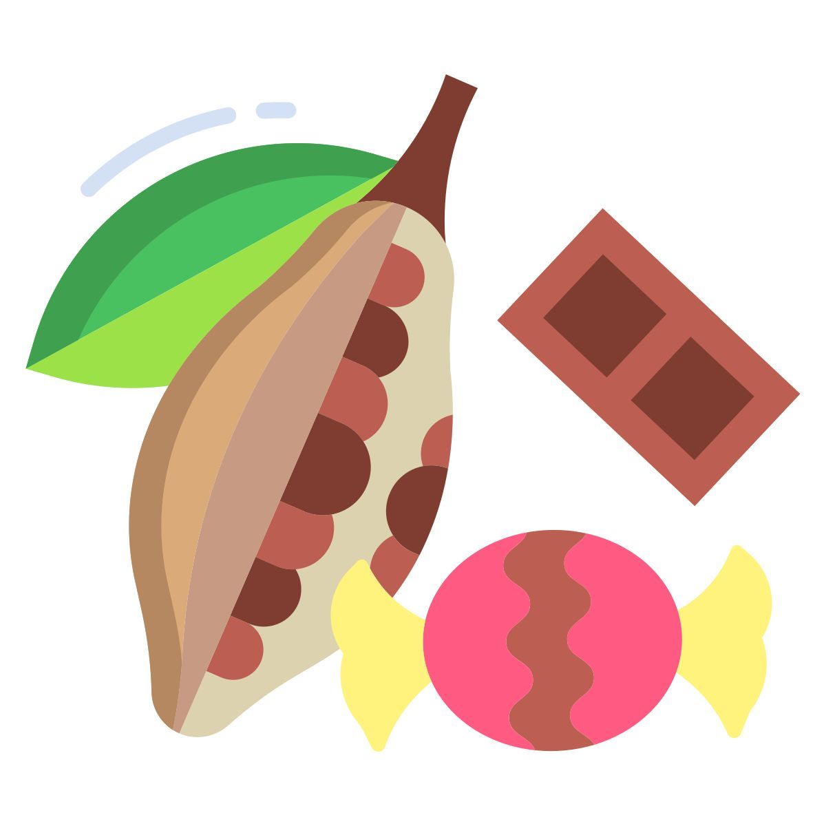dark chocolate and cocoa powder icon