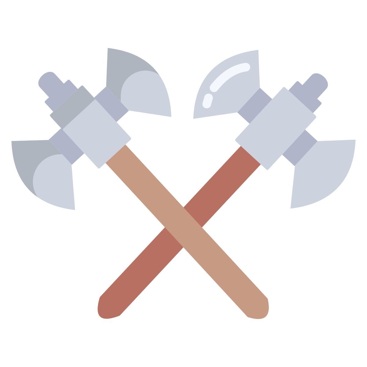 double edged axe crossed icon