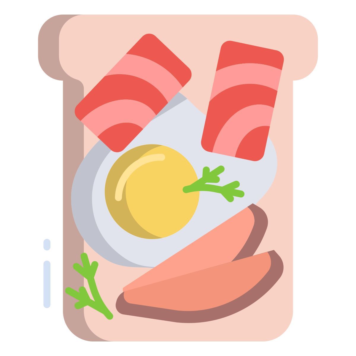 egg and salmon toast icon