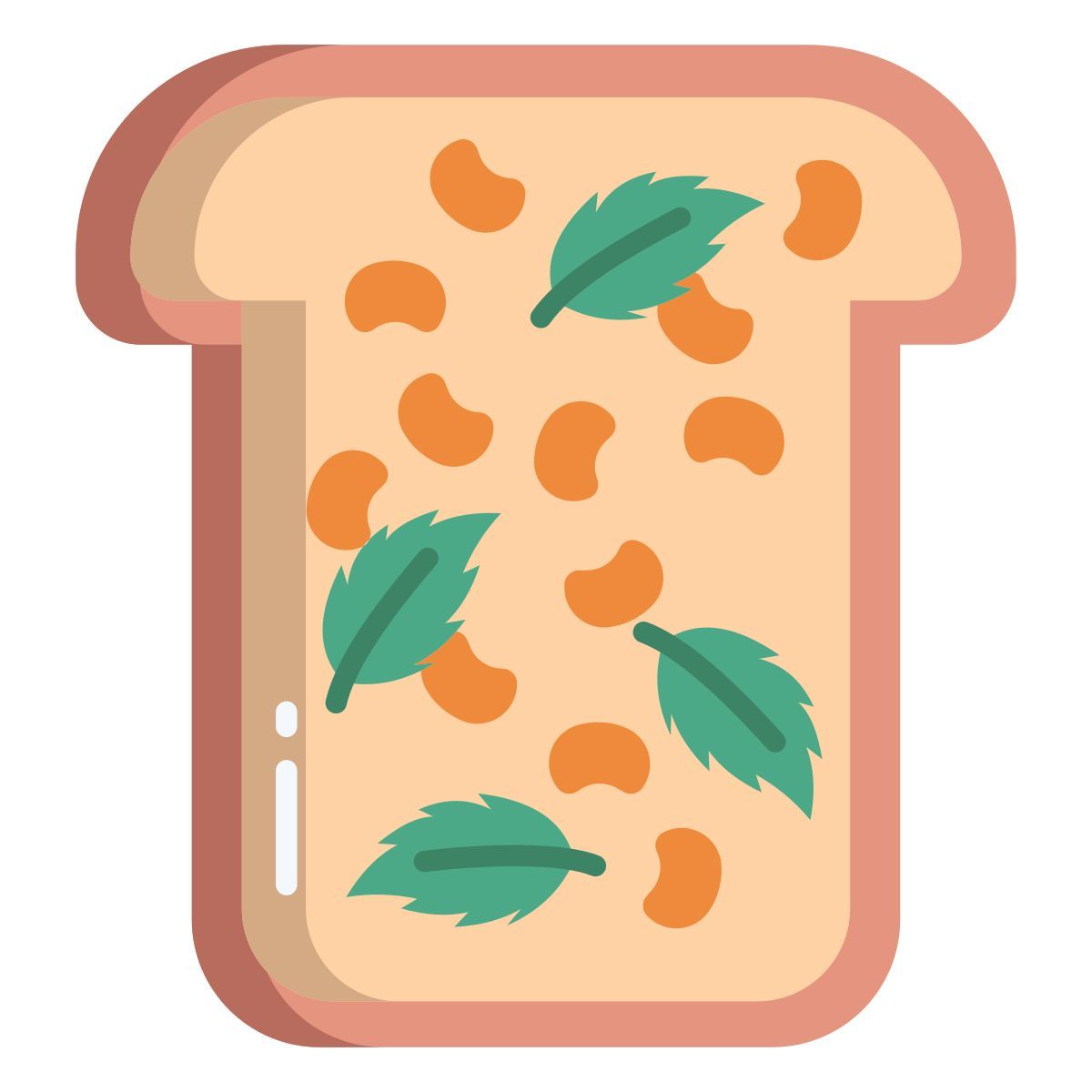 fava bean and mint icon