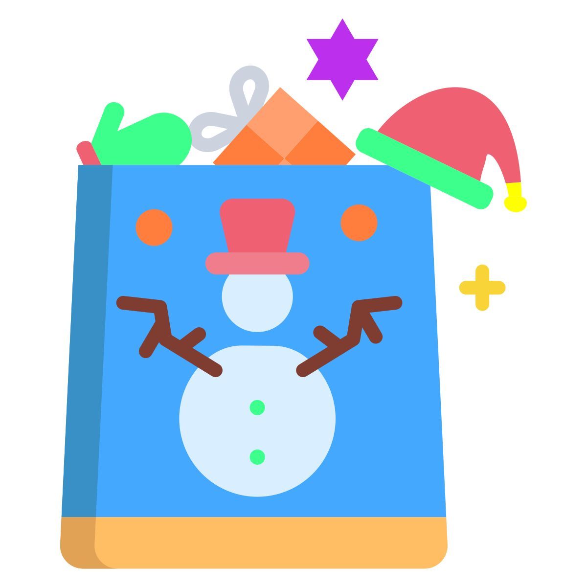 flat christmas shopping icon