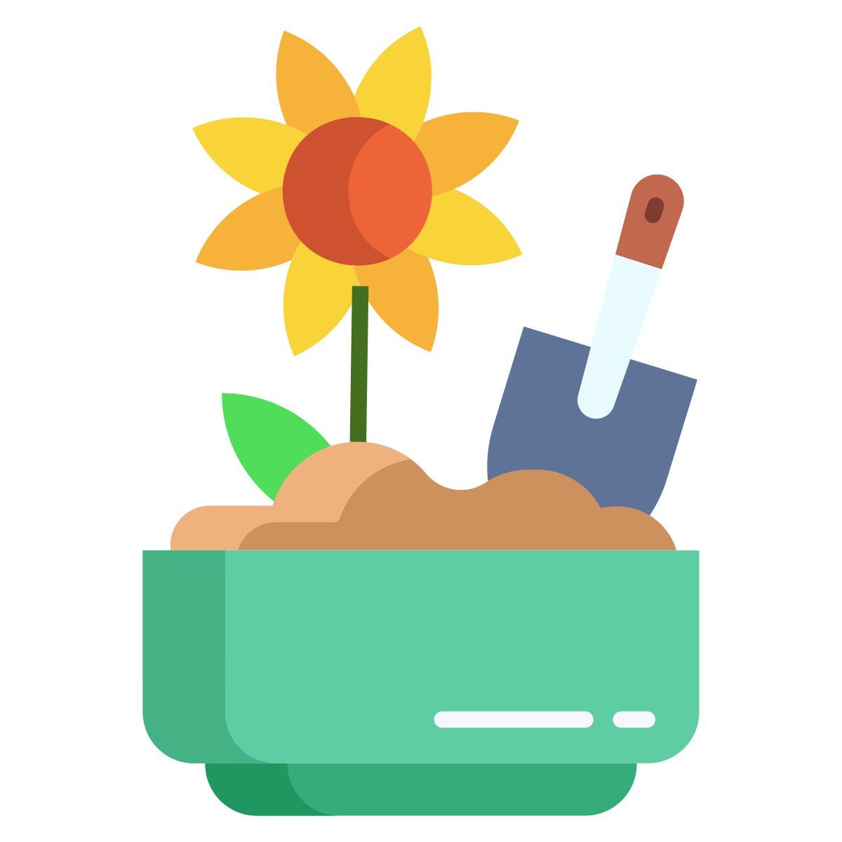 flower potting icon
