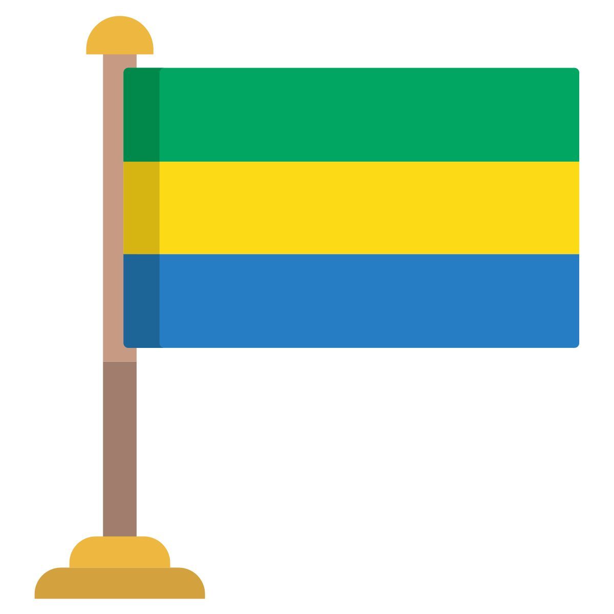 gabun flagge icon
