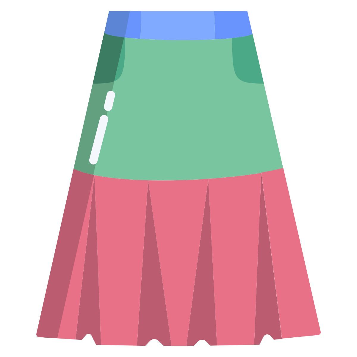 godet skirt icon