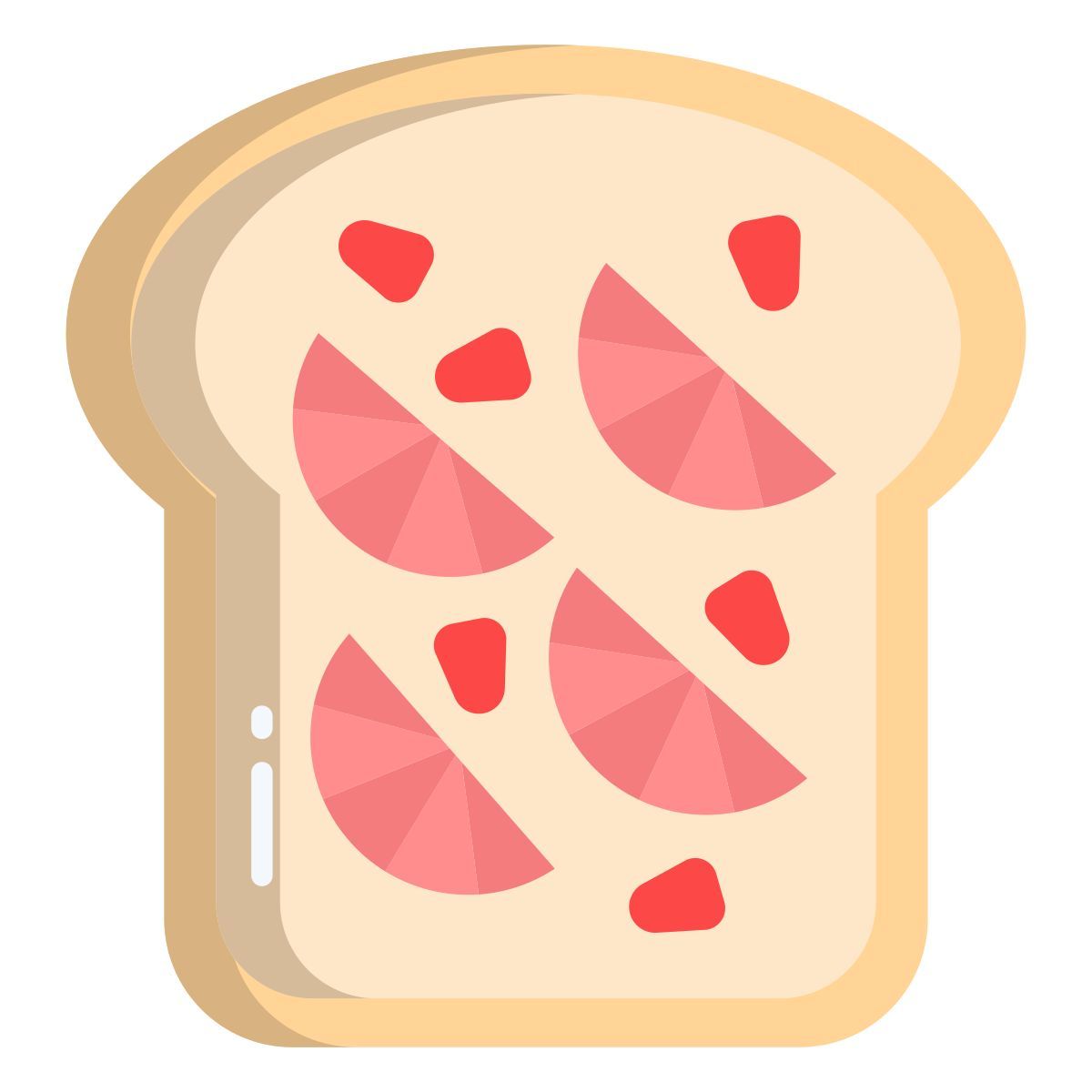 grapefruit and pomegranate toast icon