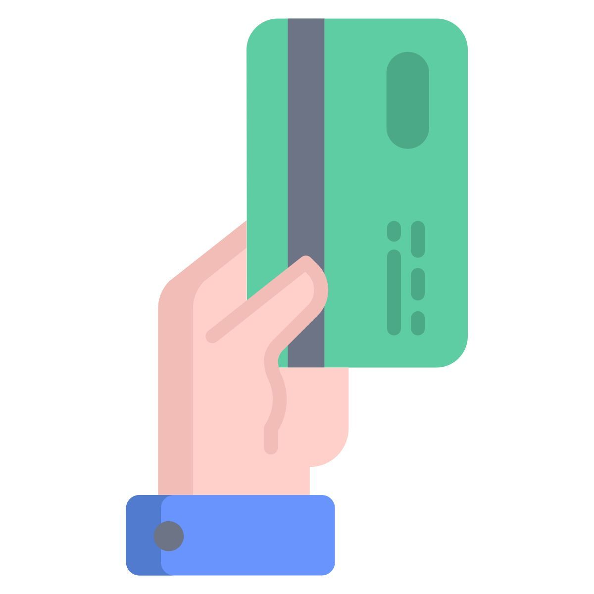 hand holding card icon