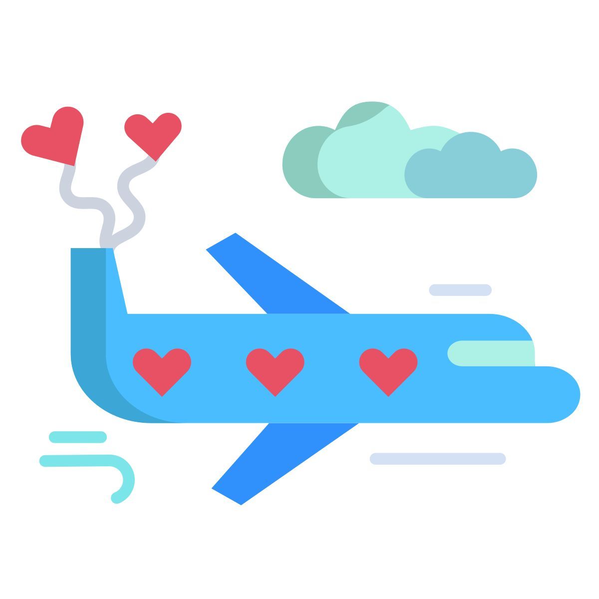 honeymoon flight icon