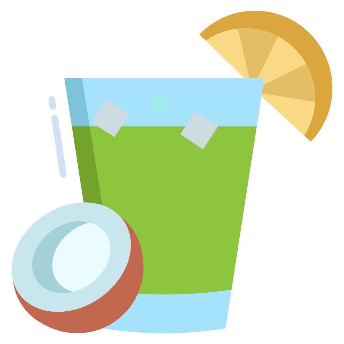 tè verde freddo con acqua di cocco icon