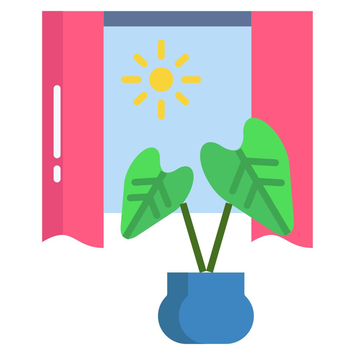 indoor plant and sunlight icon