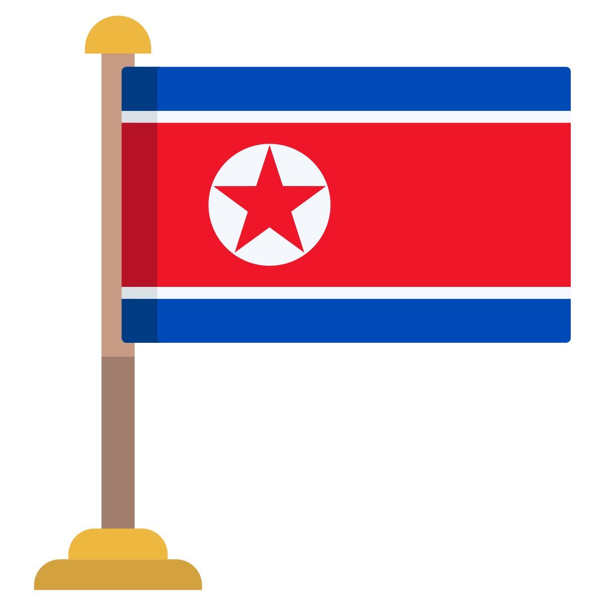 korea north flag icon