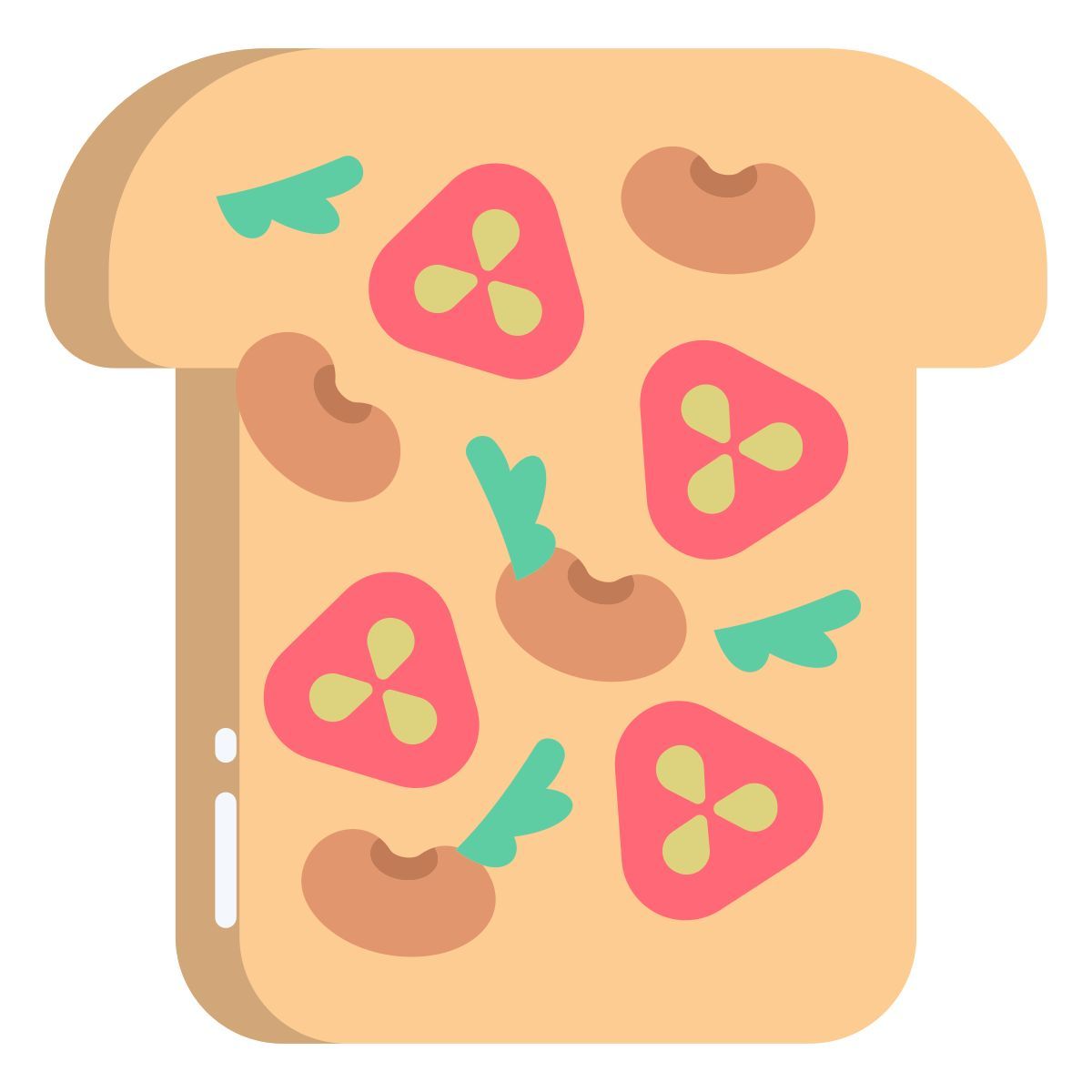mexican black beans with jalapeno toast icon