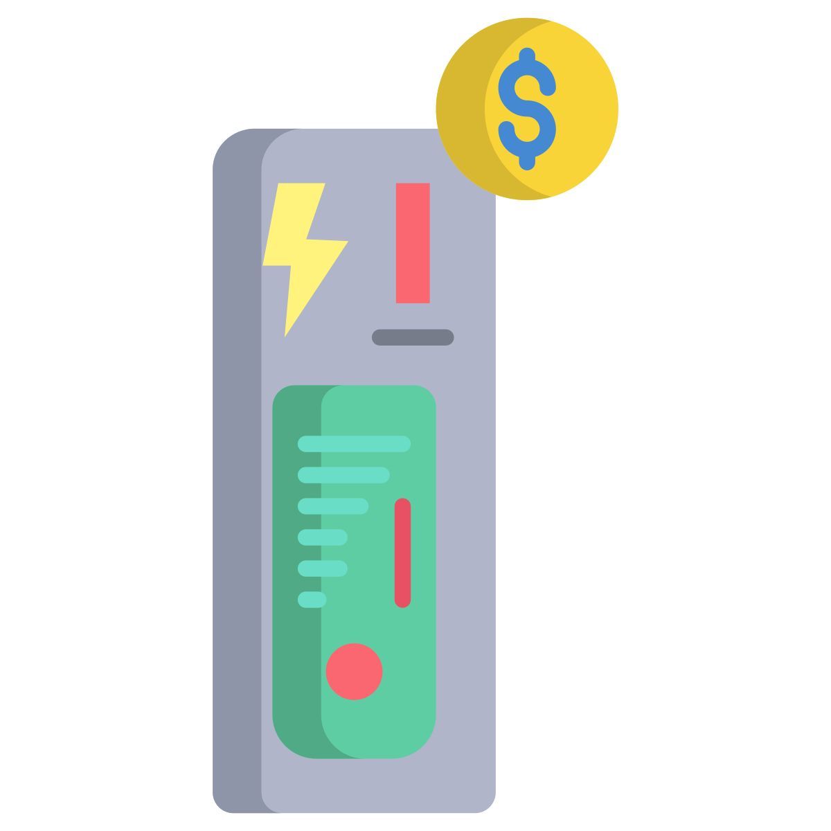 money paying machine icon