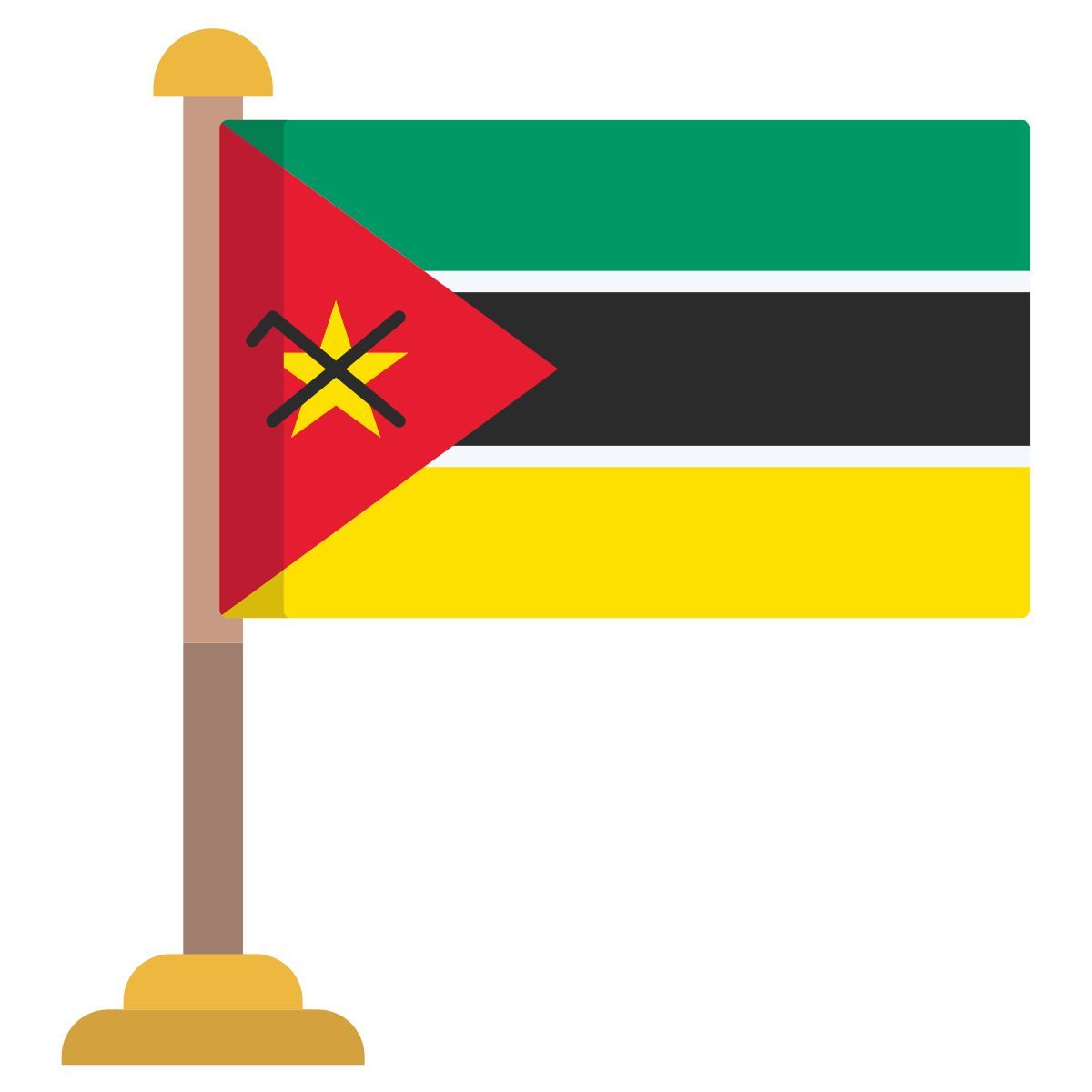 mosambik flagge icon