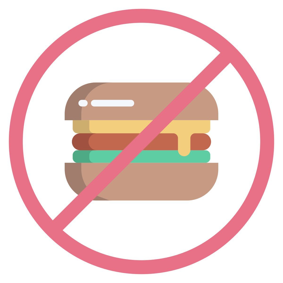 no fast food icon