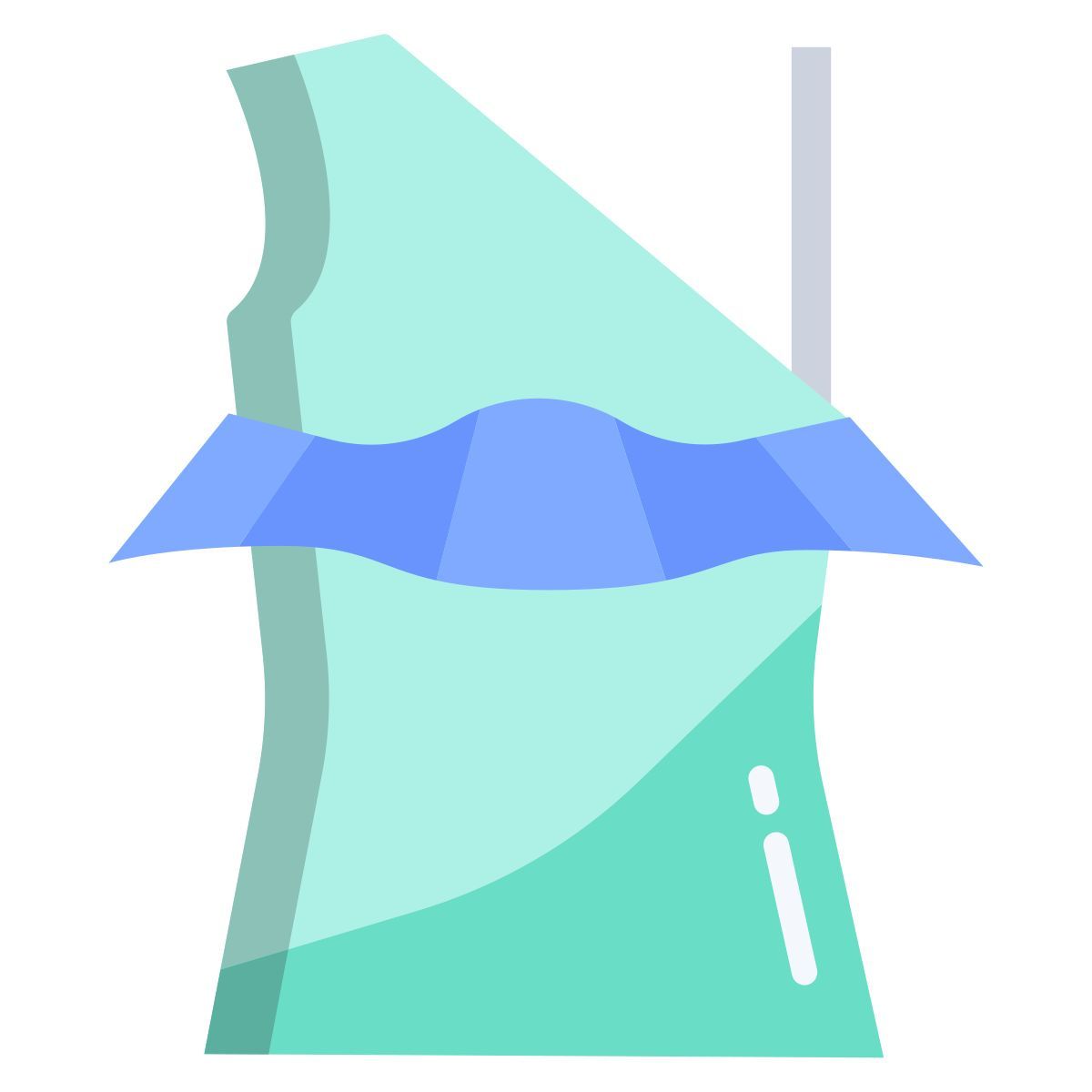 one shoulder top icon