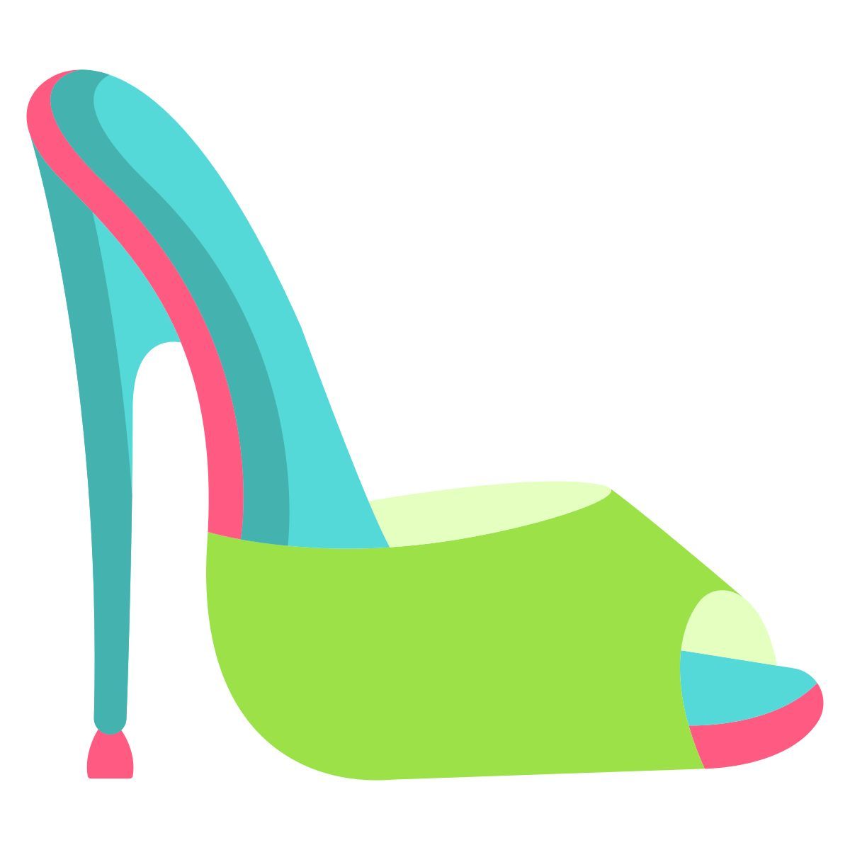 open toe high heel icon
