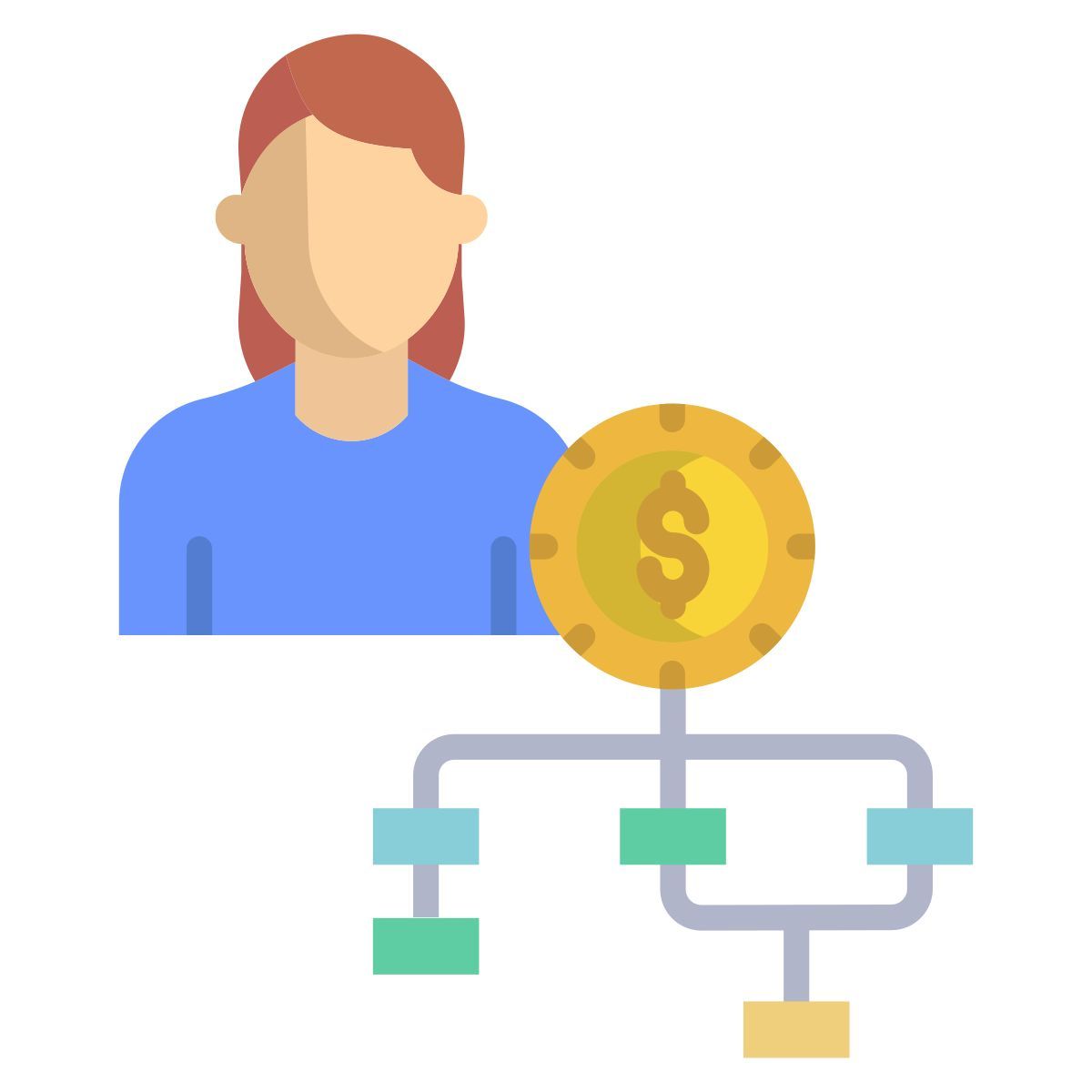 organization woman icon