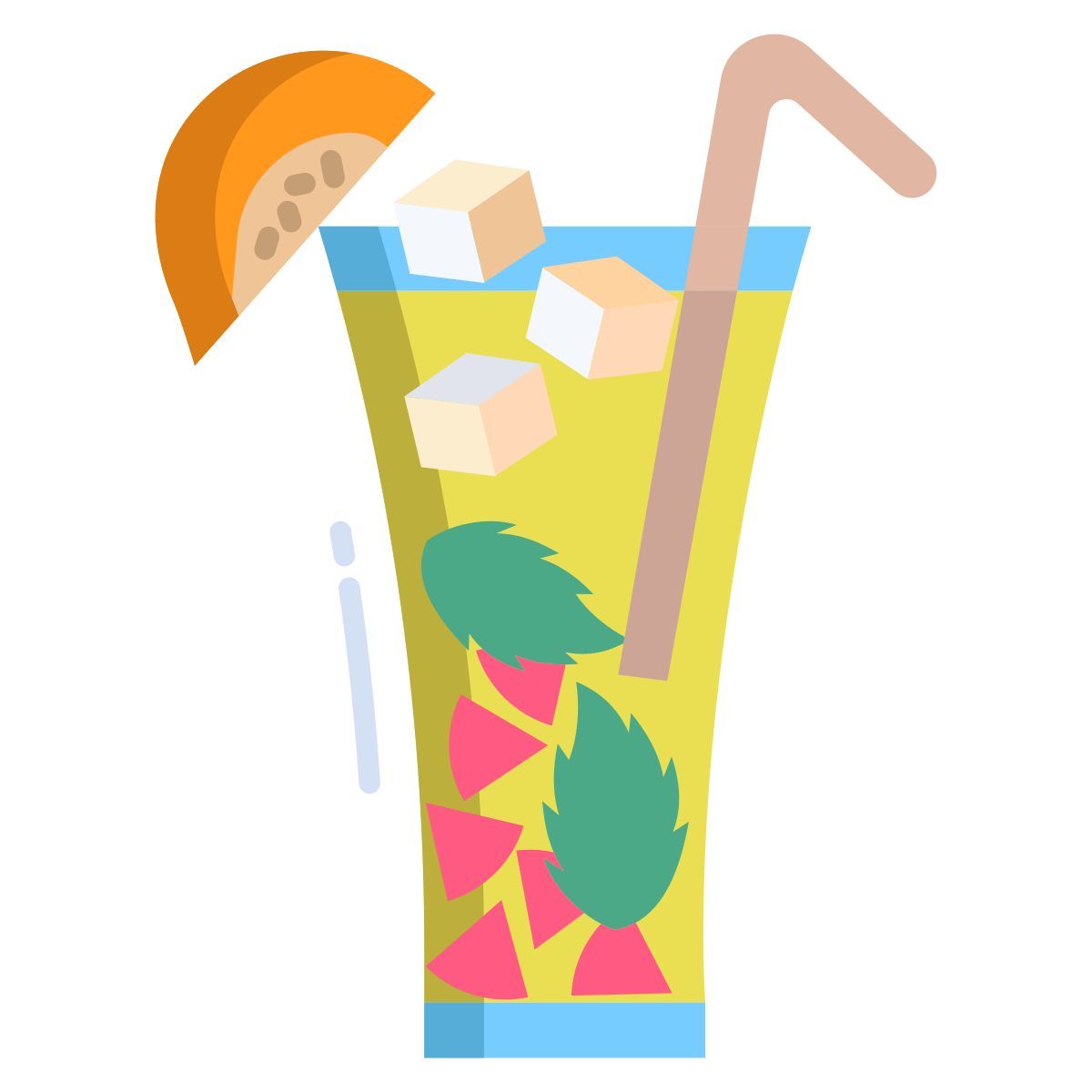 peach basil iced tea icon