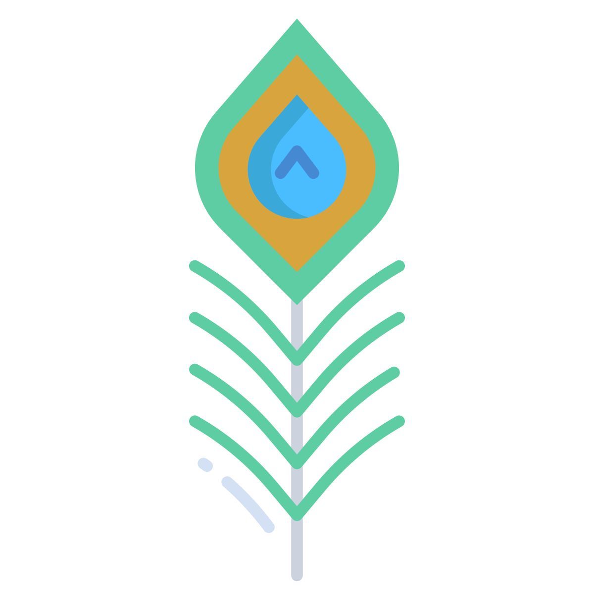 peacock feather icon