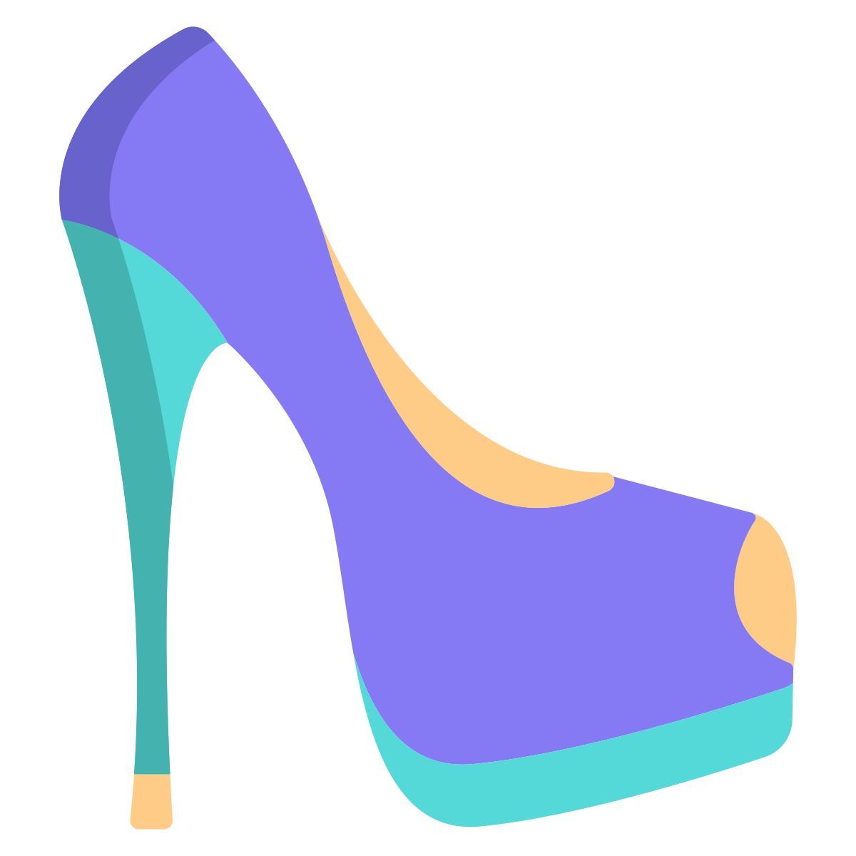peep toe shoe icon