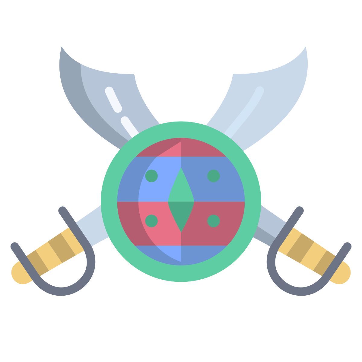 persian sword and shield icon