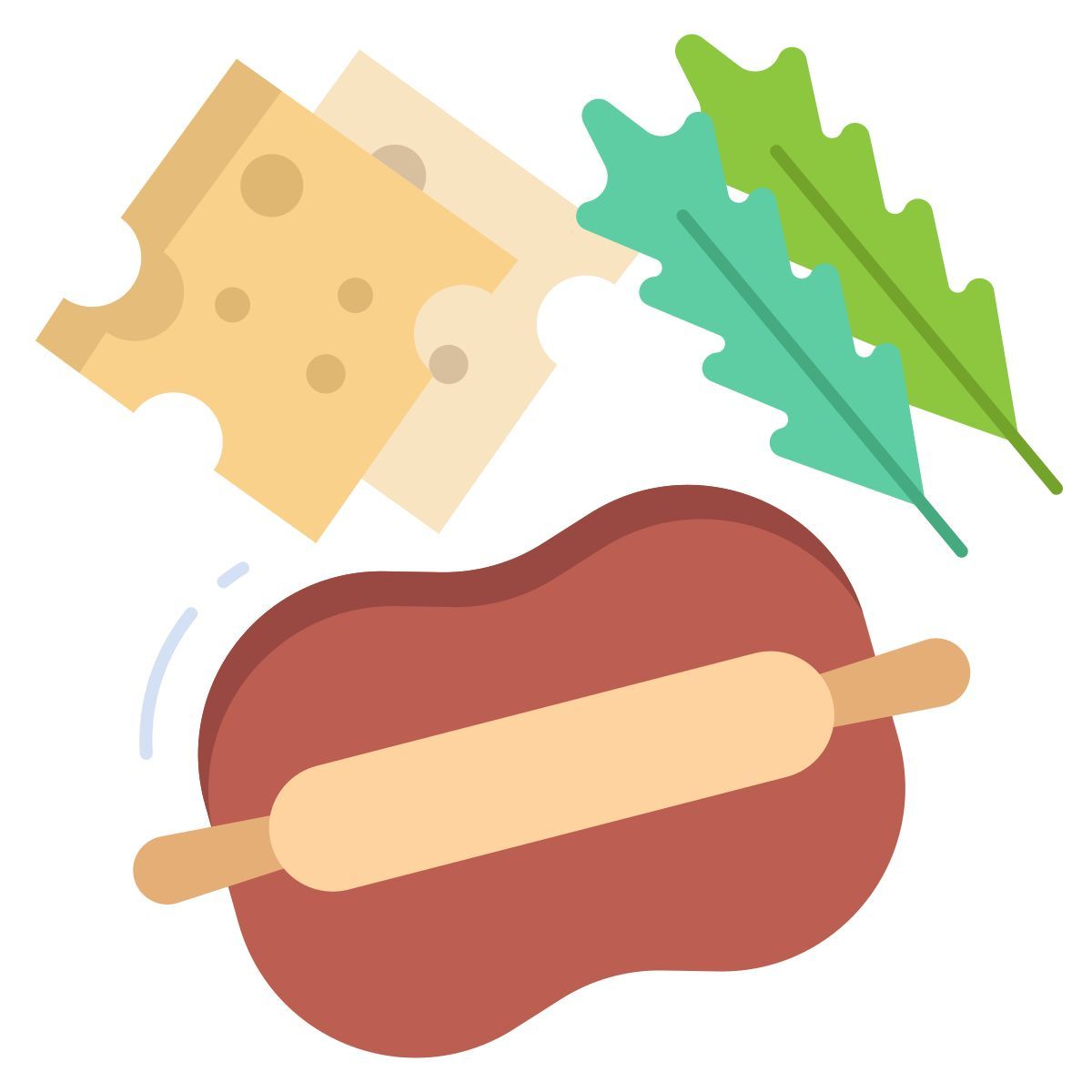 pizza dough and cheese icon