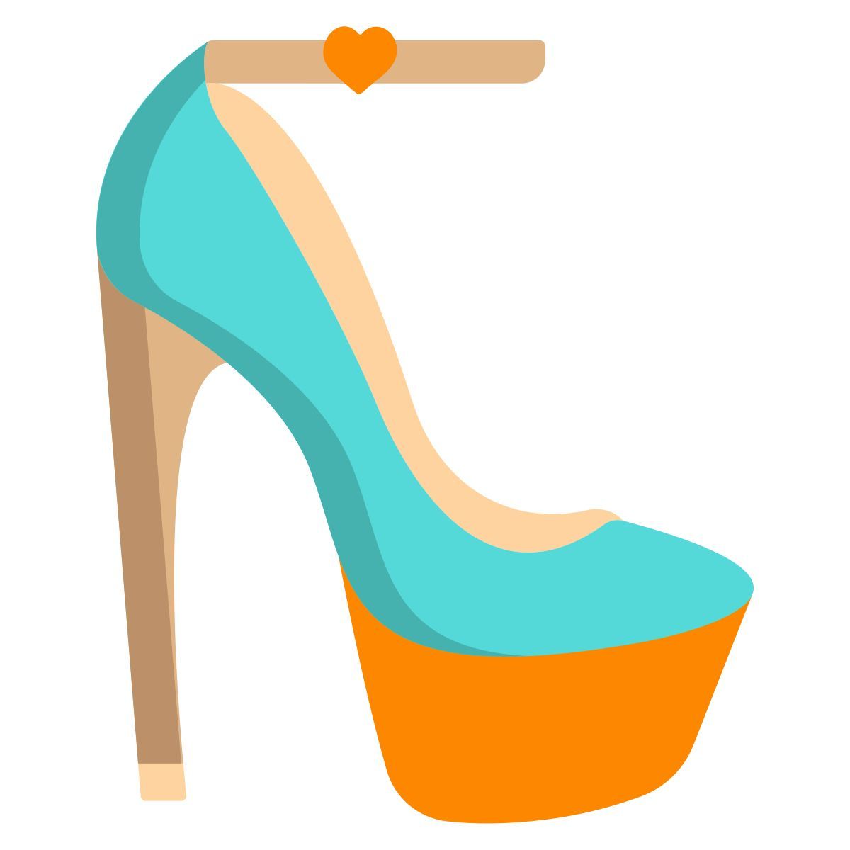 pump with ankle straps icon