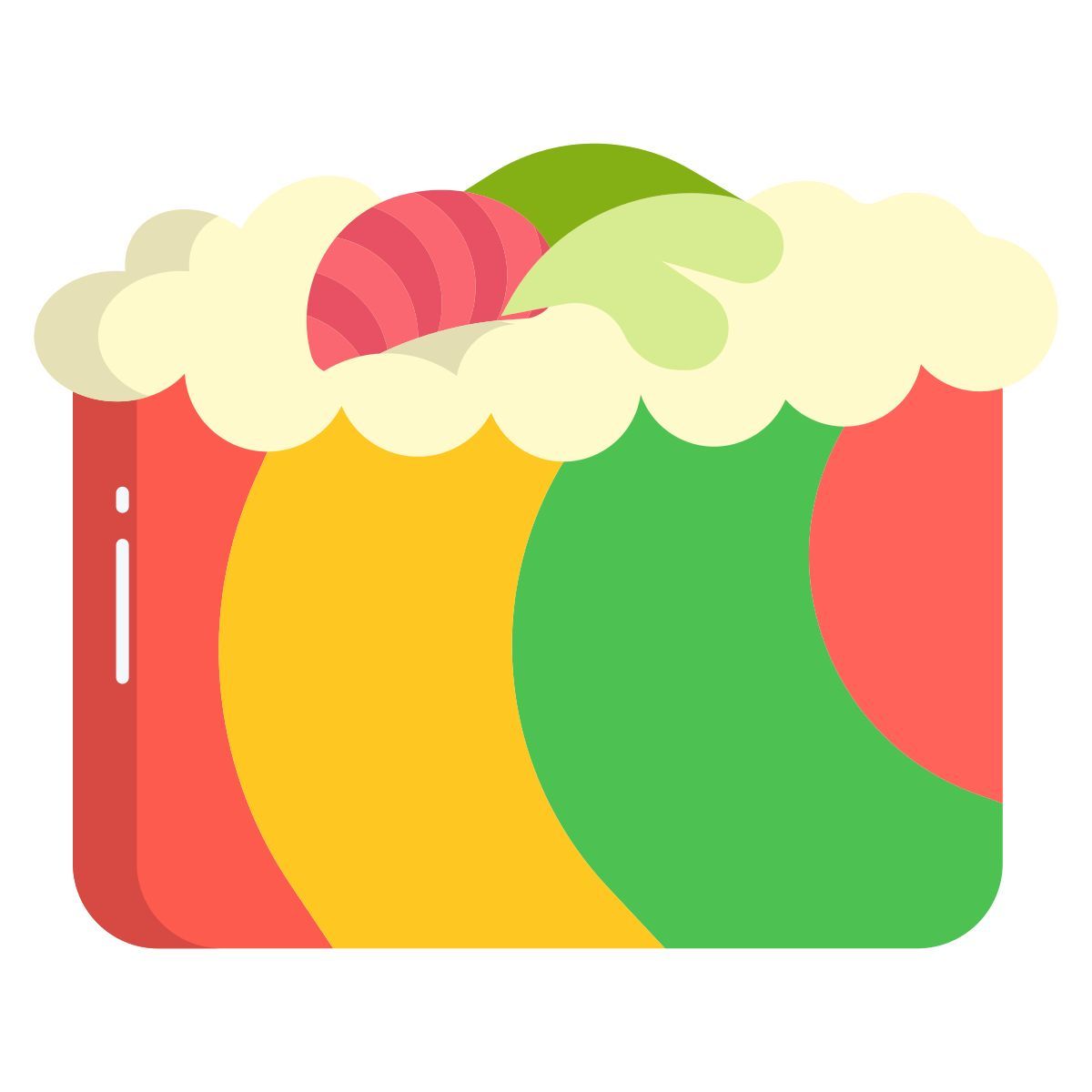 rainbow roll sushi icon