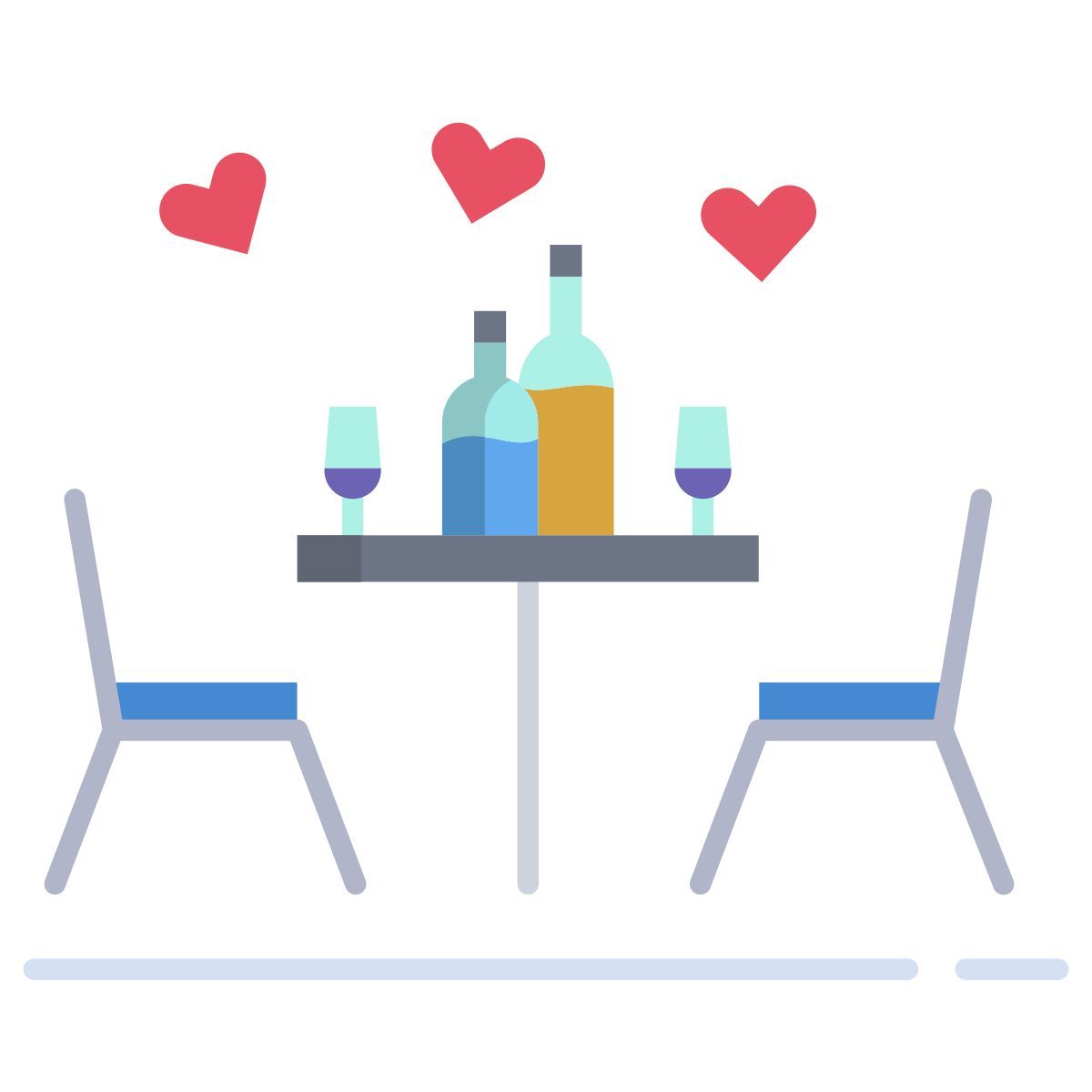 romantic dinner icon