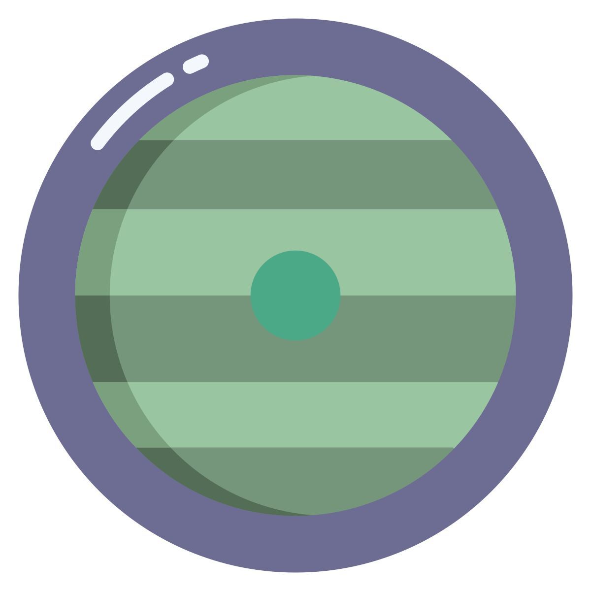 Runder Holzschild icon