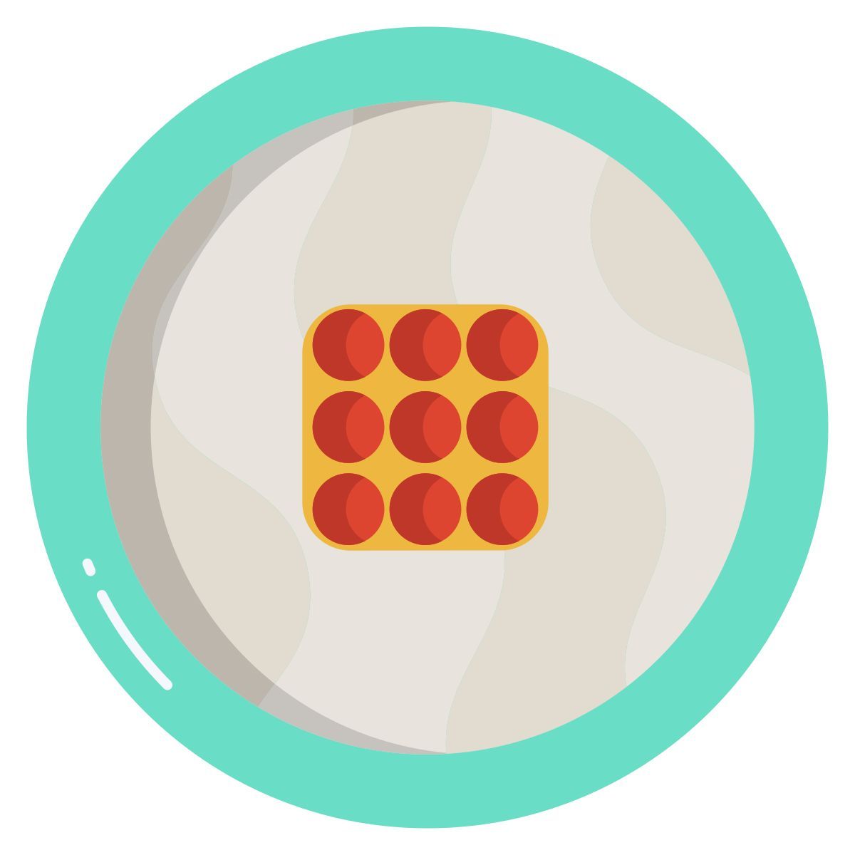 salmon fish red caviar on sushi icon