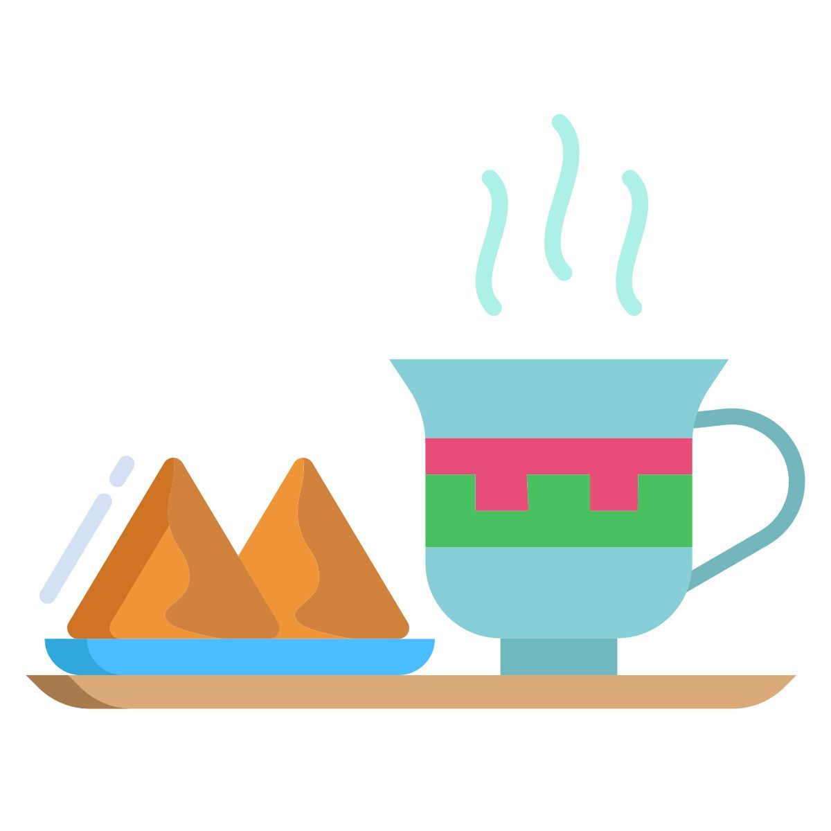 samosa and tea icon