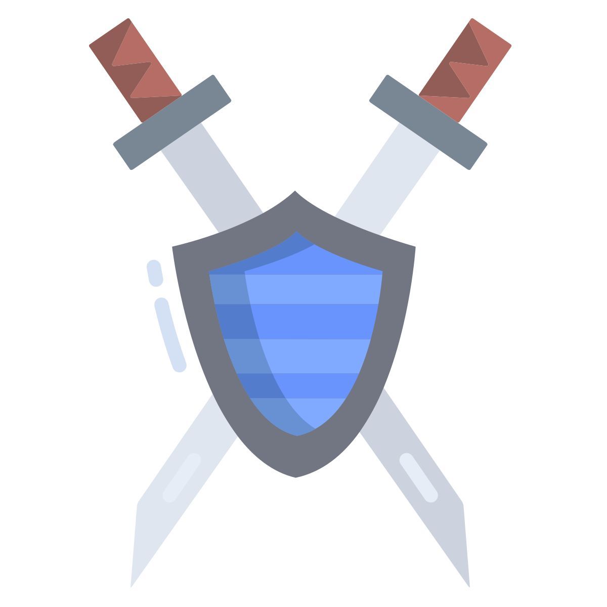 samurai sword and shield icon