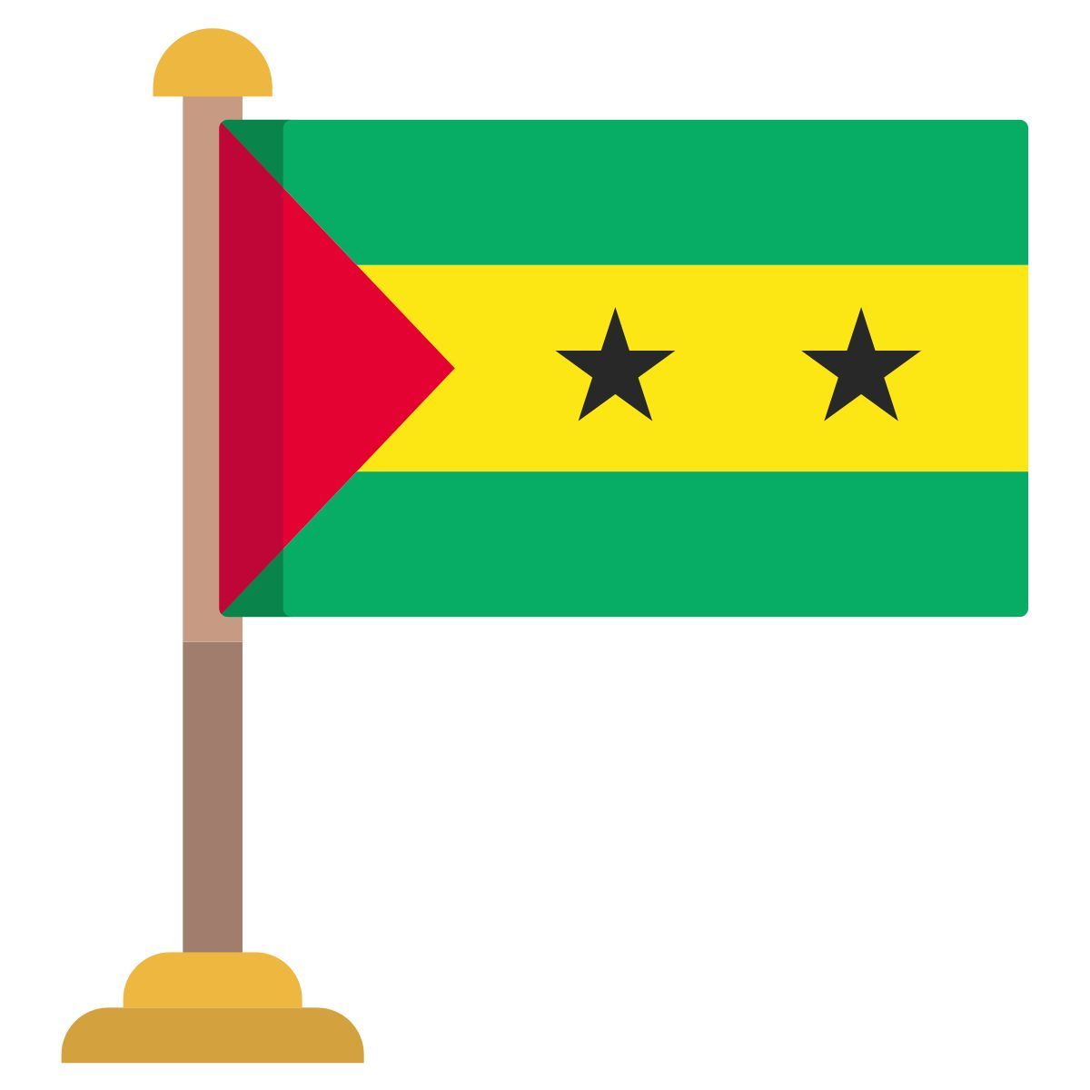 bandeira de são tomé e príncipe icon