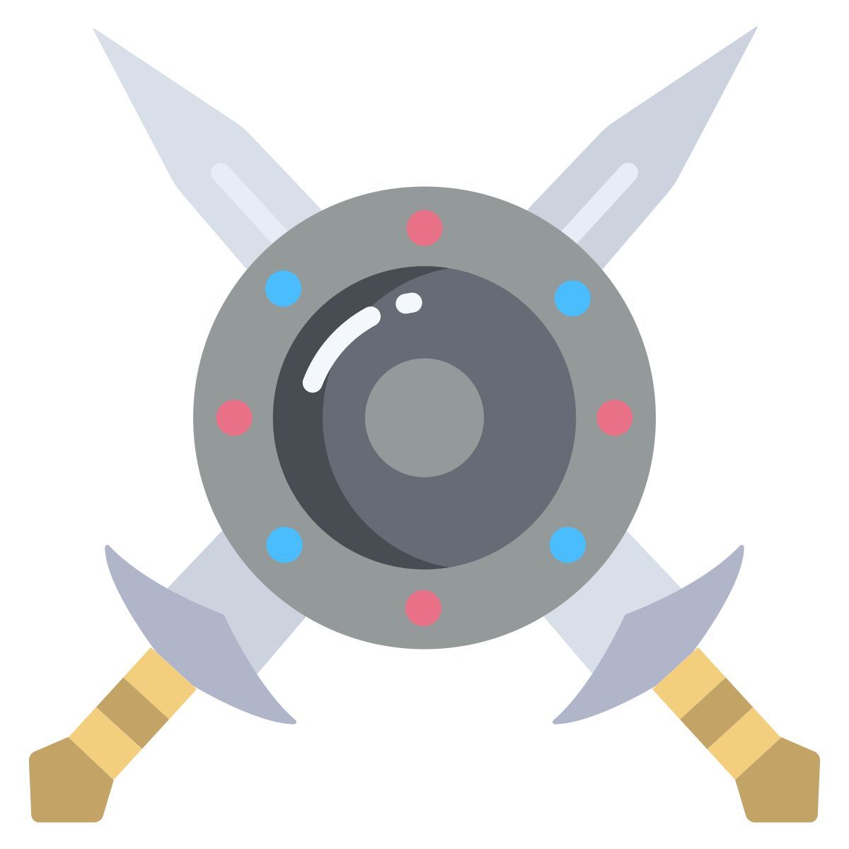 soldier shield and swords icon