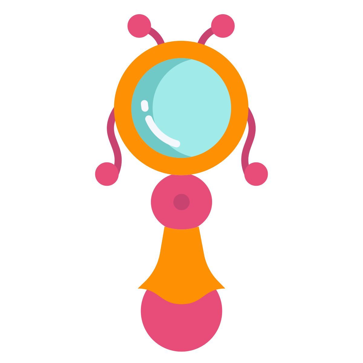 spinning rattle toy icon