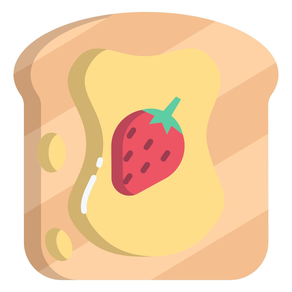 strawberry jam toast icon