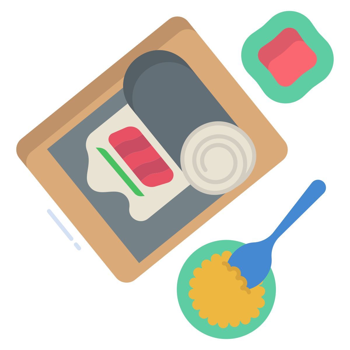 sushi making icon